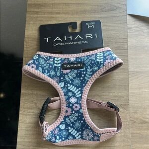 Tahari Floral Dog Harness - Blue and Pink